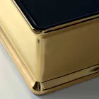 Lavabo da appoggio in ceramica bicolore prodotto in Italia Debora Viadurini