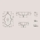 Lavabo da Appoggio in Ceramica Colorata Diverse Finiture L 65 cm  - Cubo Viadurini