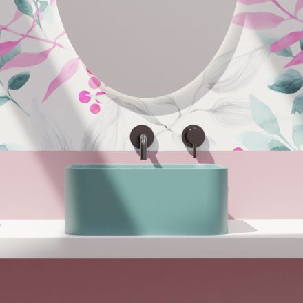 Lavabo da Appoggio in Ceramica con Piletta Compresa Made in Italy - Scatola Viadurini