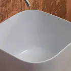 Lavabo da appoggio in ceramica design moderno Star Square 40x40 cm Viadurini
