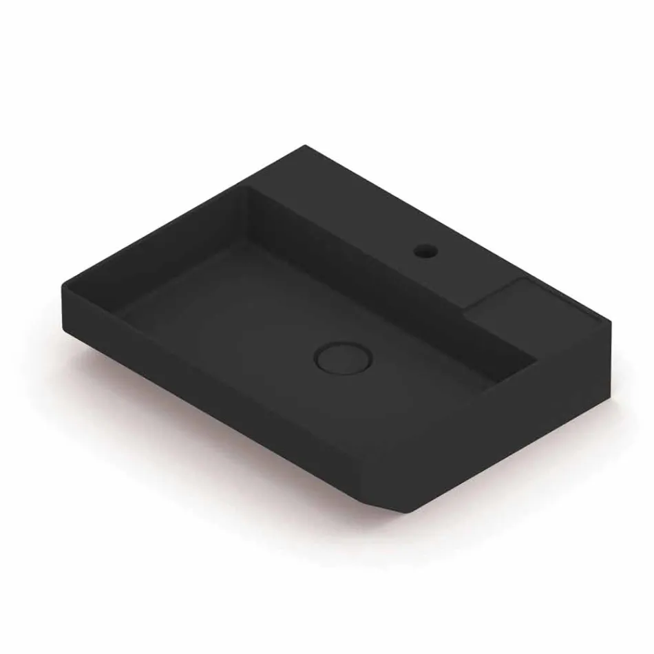 Lavabo da appoggio in ceramica di design fatto in Italia, Viviano Viadurini