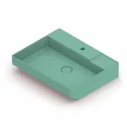 Lavabo da appoggio in ceramica di design fatto in Italia, Viviano Viadurini