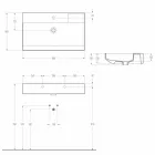 Lavabo da appoggio in ceramica di design fatto in Italia, Viviano Viadurini