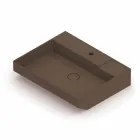 Lavabo da appoggio in ceramica di design fatto in Italia, Viviano Viadurini