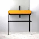 Lavabo da appoggio in ceramica di design fatto in Italia, Viviano Viadurini