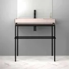 Lavabo da appoggio in ceramica di design fatto in Italia, Viviano Viadurini