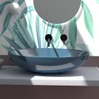 Lavabo da Appoggio in Ceramica Lucida o Opaca Made in Italy - Ferry Viadurini