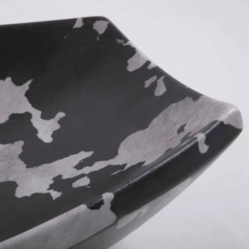 Lavabo da appoggio in ceramica maculato di design made in Italy Laura Viadurini