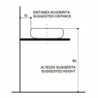 Lavabo da appoggio in ceramica raku fatto a mano in Italia, Ramon Viadurini