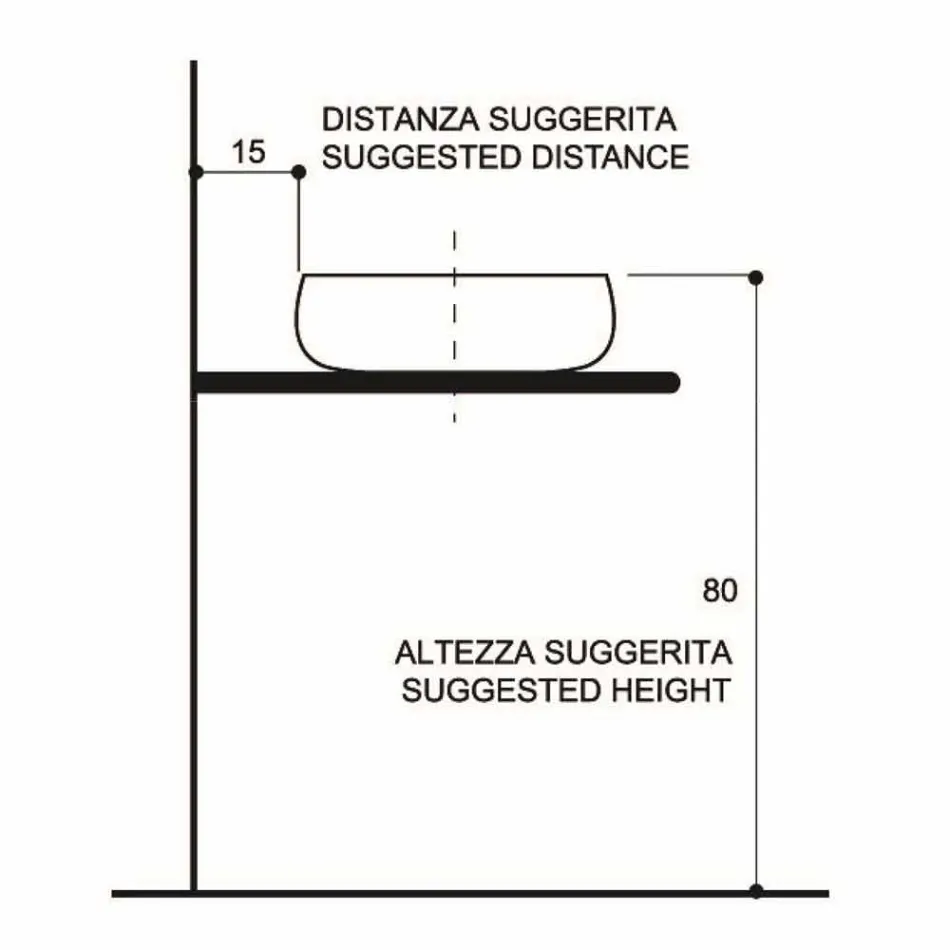 Lavabo da appoggio in ceramica raku fatto a mano in Italia, Ramon Viadurini