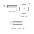 Lavabo da Appoggio in Gres Porcellanato con Bordo Smaltato - Vibrazione Viadurini