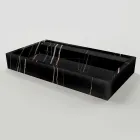 Lavabo da Appoggio in Gres Porcellanato Effetto Marmo Made in Italy - Cervia Viadurini