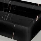 Lavabo da Appoggio in Gres Porcellanato Effetto Marmo Made in Italy - Cervia Viadurini