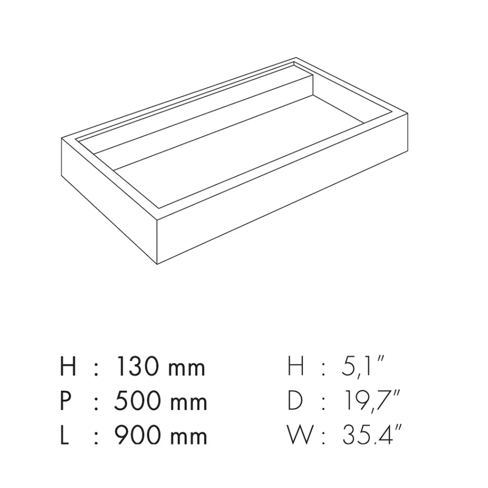 Lavabo da Appoggio in Gres Porcellanato Effetto Marmo Made in Italy - Cervia Viadurini