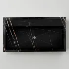 Lavabo da Appoggio in Gres Porcellanato Effetto Marmo Made in Italy - Cervia Viadurini