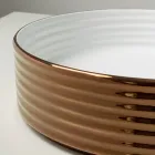 Lavabo da Appoggio in Gres Porcellanato Ondulato Made in Italy - Vibrazione Viadurini