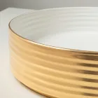 Lavabo da Appoggio in Gres Porcellanato Ondulato Made in Italy - Vibrazione Viadurini