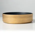 Lavabo da Appoggio in Gres Porcellanato Ondulato Made in Italy - Vibrazione Viadurini