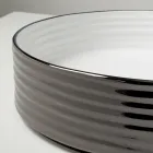 Lavabo da Appoggio in Gres Porcellanato Ondulato Made in Italy - Vibrazione Viadurini