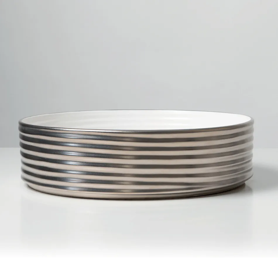 Lavabo da Appoggio in Gres Porcellanato Ondulato Made in Italy - Vibrazione Viadurini