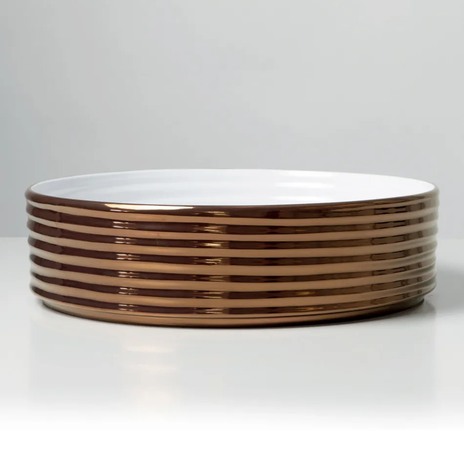 Lavabo da Appoggio in Gres Porcellanato Ondulato Made in Italy - Vibrazione Viadurini