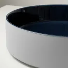 Lavabo da Appoggio in Gres Porcellanato Tornito a Mano Made in Italy - Halo Viadurini