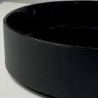 Lavabo da Appoggio in Gres Porcellanato Tornito a Mano Made in Italy - Halo Viadurini