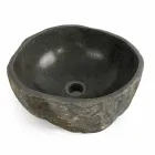 Lavabo da appoggio in pietra di fiume naturale  Agra Viadurini