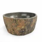 Lavabo da appoggio in pietra di fiume naturale  Agra Viadurini