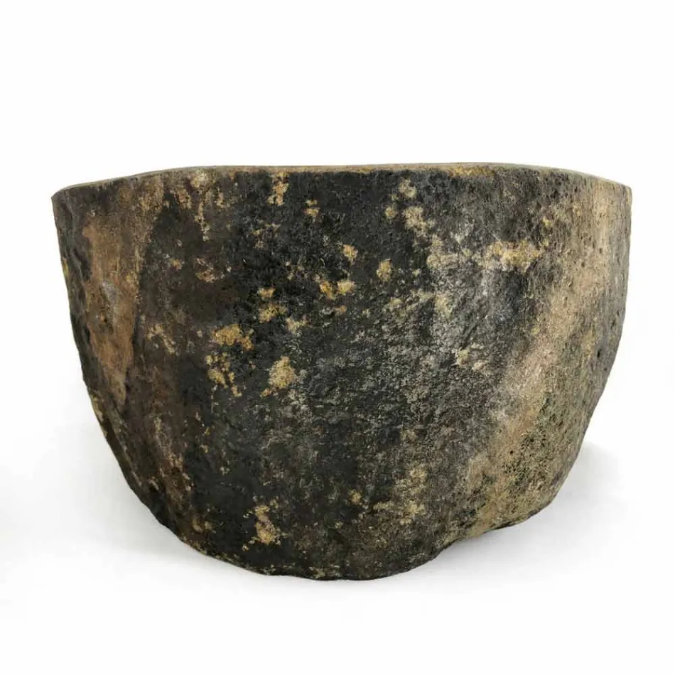 Lavabo da appoggio in pietra di fiume naturale  Agra Viadurini