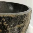 Lavabo da appoggio in pietra di fiume naturale  Agra Viadurini