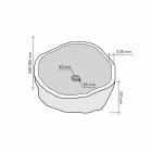 Lavabo da appoggio in pietra di fiume naturale  Agra Viadurini