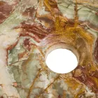 Lavabo da appoggio in pietra onice Leila, pezzo unico fatto a mano Viadurini