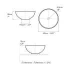 Lavabo da Appoggio in Terra Raku Tornita a Mano Mde in Italy - Magma Viadurini