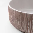 Lavabo da Appoggio in Terra Rossa Naturale Striato a Mano - Balance Viadurini