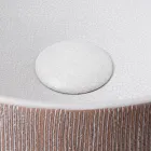 Lavabo da Appoggio in Terra Rossa Naturale Striato a Mano - Balance Viadurini