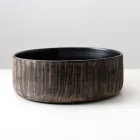 Lavabo da Appoggio in Terra Rossa Naturale Striato a Mano - Balance Viadurini