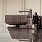 Lavabo da Appoggio in Vetro Veneziano Resinato e Verniciato - Excelsior Viadurini