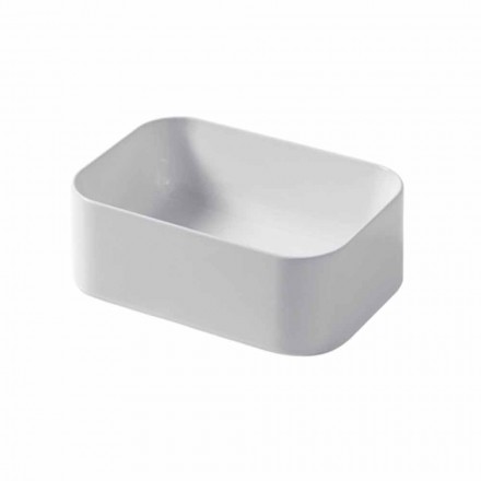 Lavabo da Appoggio L35 cm in Ceramica Made in Italy Leivi Viadurini