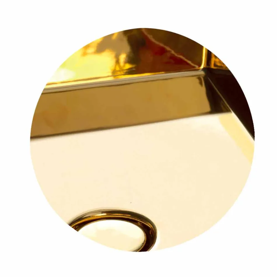 Lavabo da appoggio moderno in ceramica L 60cm fatto in Italia, Gaiola Viadurini