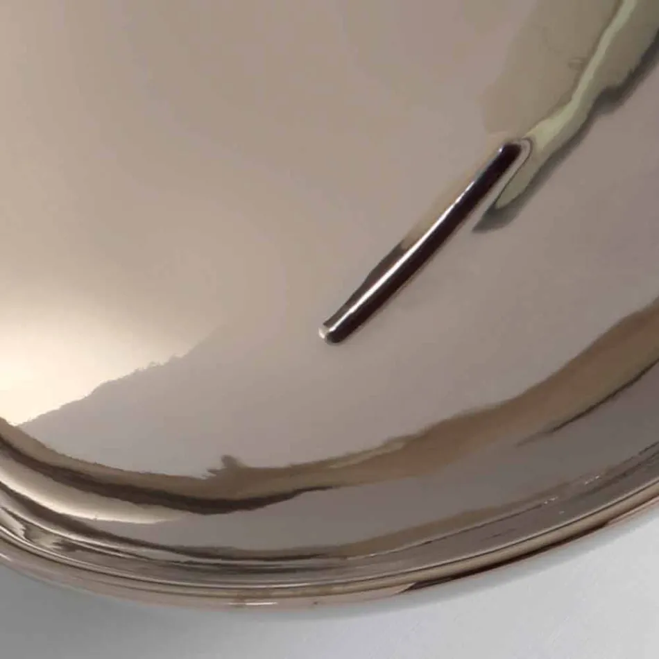 Lavabo da appoggio moderno in ceramica platino made in Italy Animals Viadurini