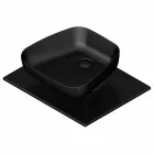 Lavabo da appoggio moderno in ceramica realizzato in Italia, Reale Viadurini