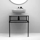 Lavabo da appoggio moderno in ceramica realizzato in Italia, Reale Viadurini