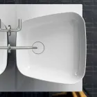 Lavabo da appoggio moderno in ceramica realizzato in Italia, Reale Viadurini
