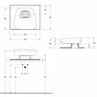 Lavabo da appoggio moderno in ceramica realizzato in Italia, Reale Viadurini