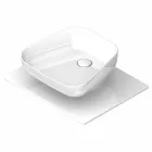 Lavabo da appoggio moderno in ceramica realizzato in Italia, Reale Viadurini