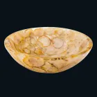 Lavabo da appoggio moderno in resina artificiale e pietra agata Petra Viadurini