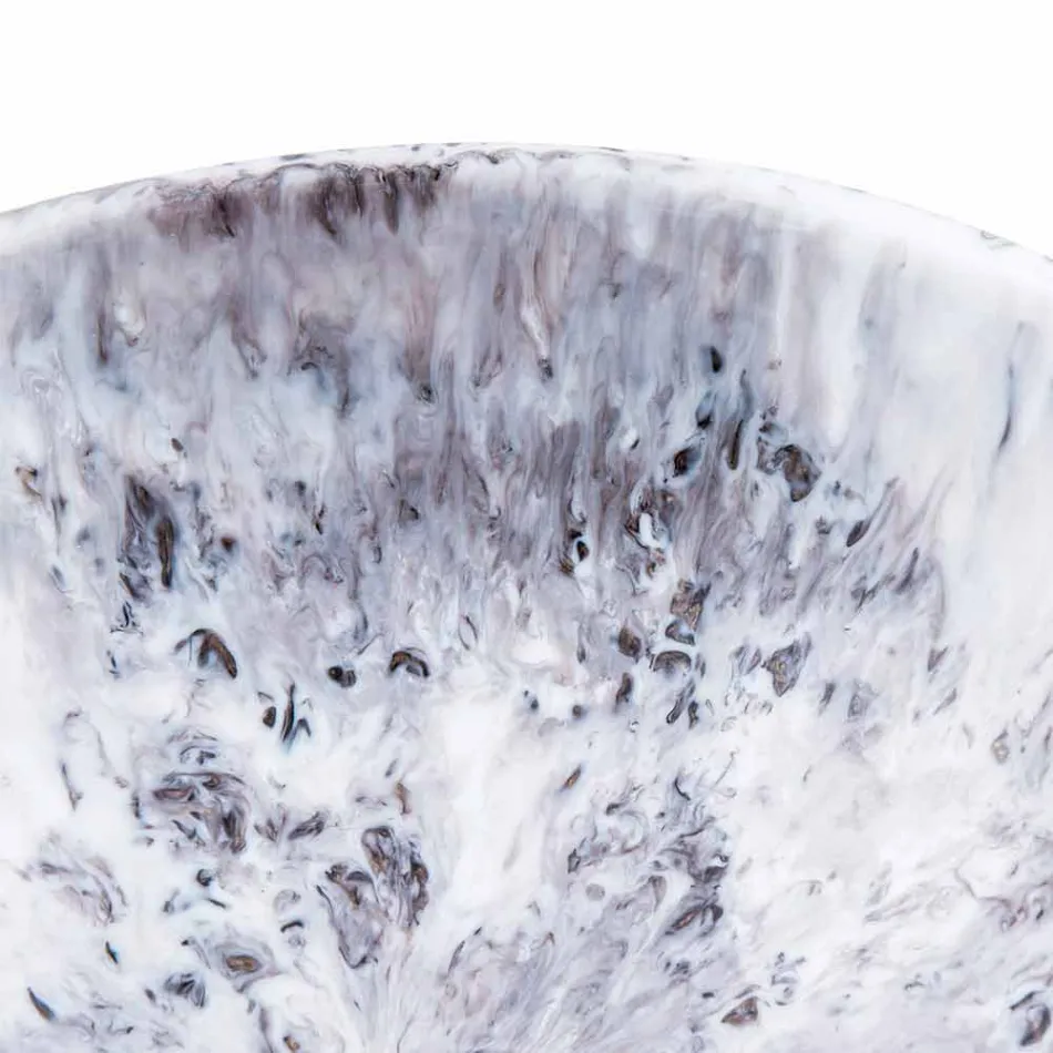 Lavabo da Appoggio Moderno in Resina Marrone e Nero – Dogliola Viadurini