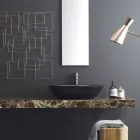 Lavabo da Appoggio Ovale in Ceramica Opaca Realizzato in Italia - Nelly Viadurini