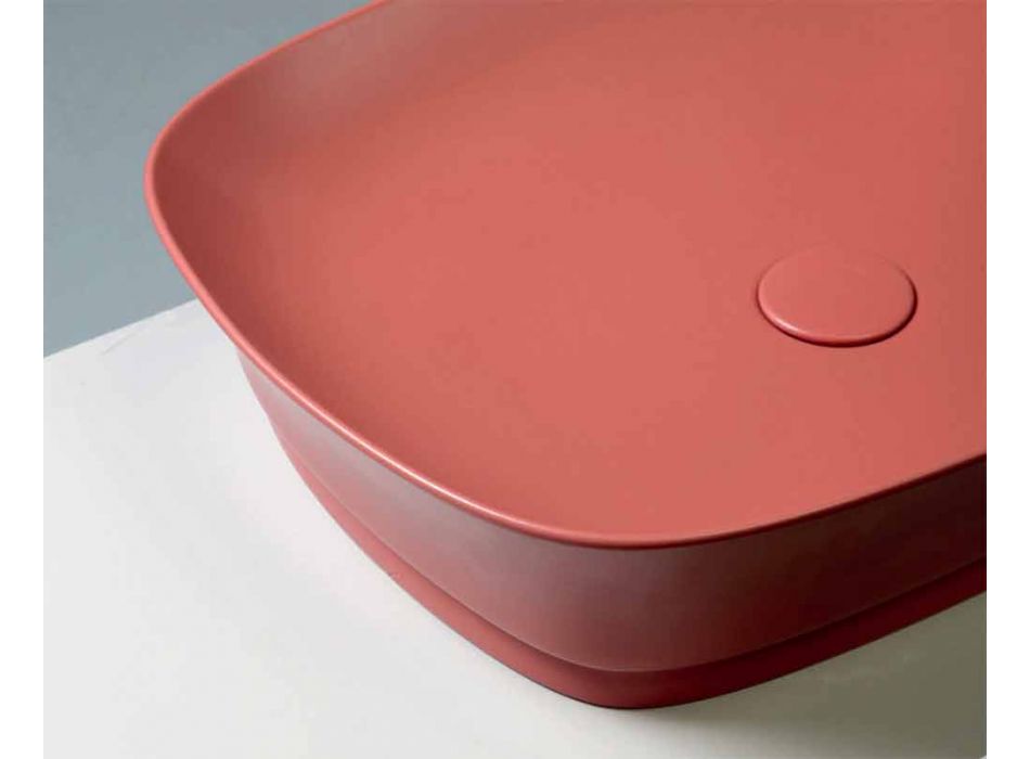 Lavabo da Appoggio per Bagno Rettangolare in Ceramica Made in Italy – Zarro Viadurini